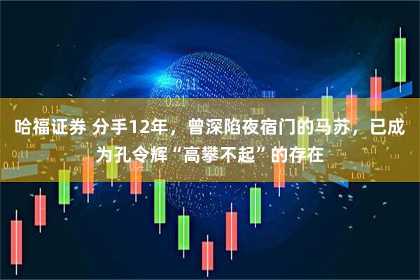 哈福证券 分手12年，曾深陷夜宿门的马苏，已成为孔令辉“高攀不起”的存在